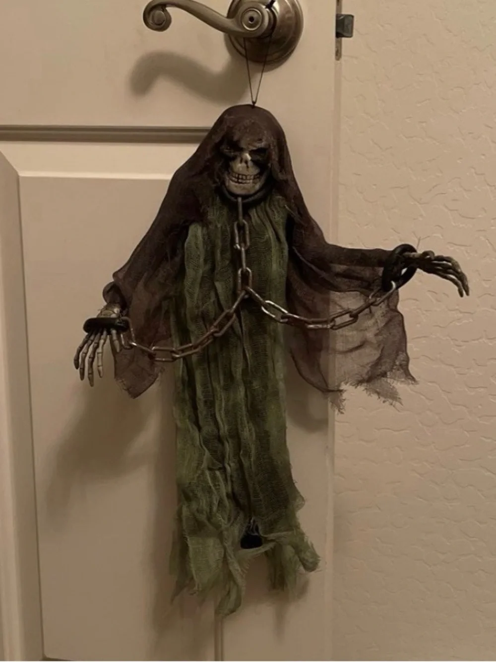 Vintage Grim Reaper mini hanging Halloween decor